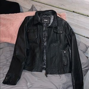 Black leather jacket